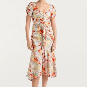 NWT ✨ cinq a sept 5a7 Walker Dress LINEWORK FLORAL IVORY MULTI